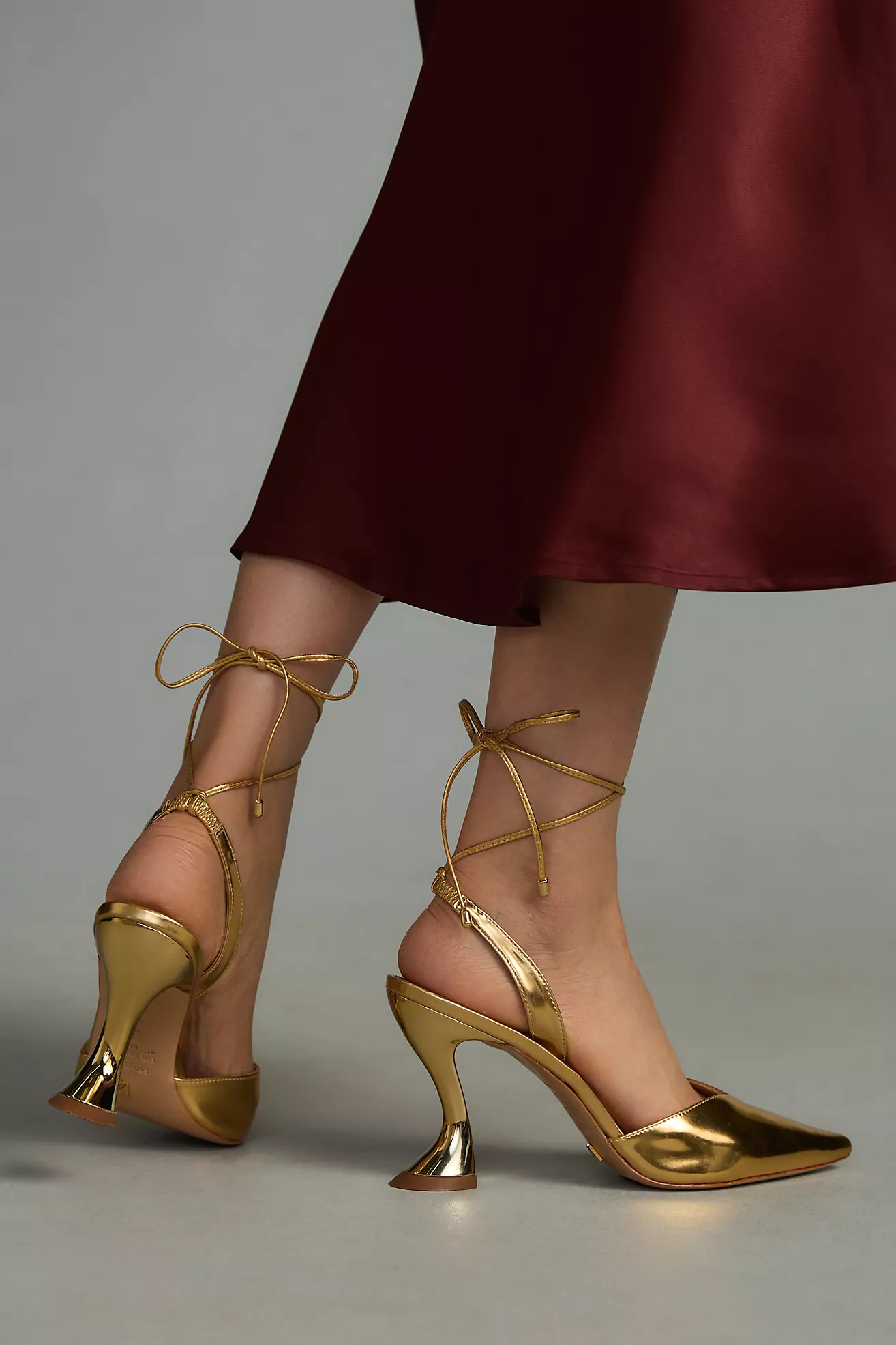 Vicenza Tie-Up Patent-Leather Pumps | Anthropologie (US)