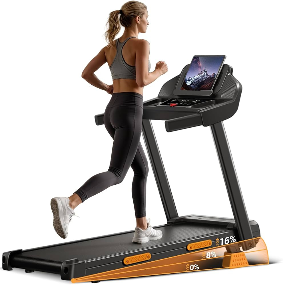 16% Treadmills for Home with Handle, 3 in 1 Portable Treadmill with Incline, Foldable Treadmill w... | Amazon (US)