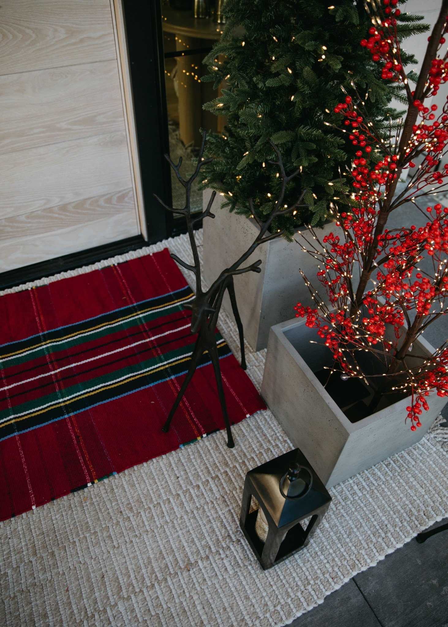 Obsessed with these Lit Twinkling Twig Berry Trees! The red is so fun. Most of these pieces are from Pottery Barn. All linked below. Christmas front porch.

#LTKHoliday #LTKSeasonal #LTKHome