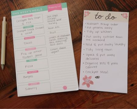 Here I’ve linked my weekly meal planning pad that is also magnetic so you can stick to the fridge, & I couldn’t find my exact to-do list pad so I linked a similar one that I actually like better because of the bullets!

#LTKfamily #LTKhome #LTKunder50