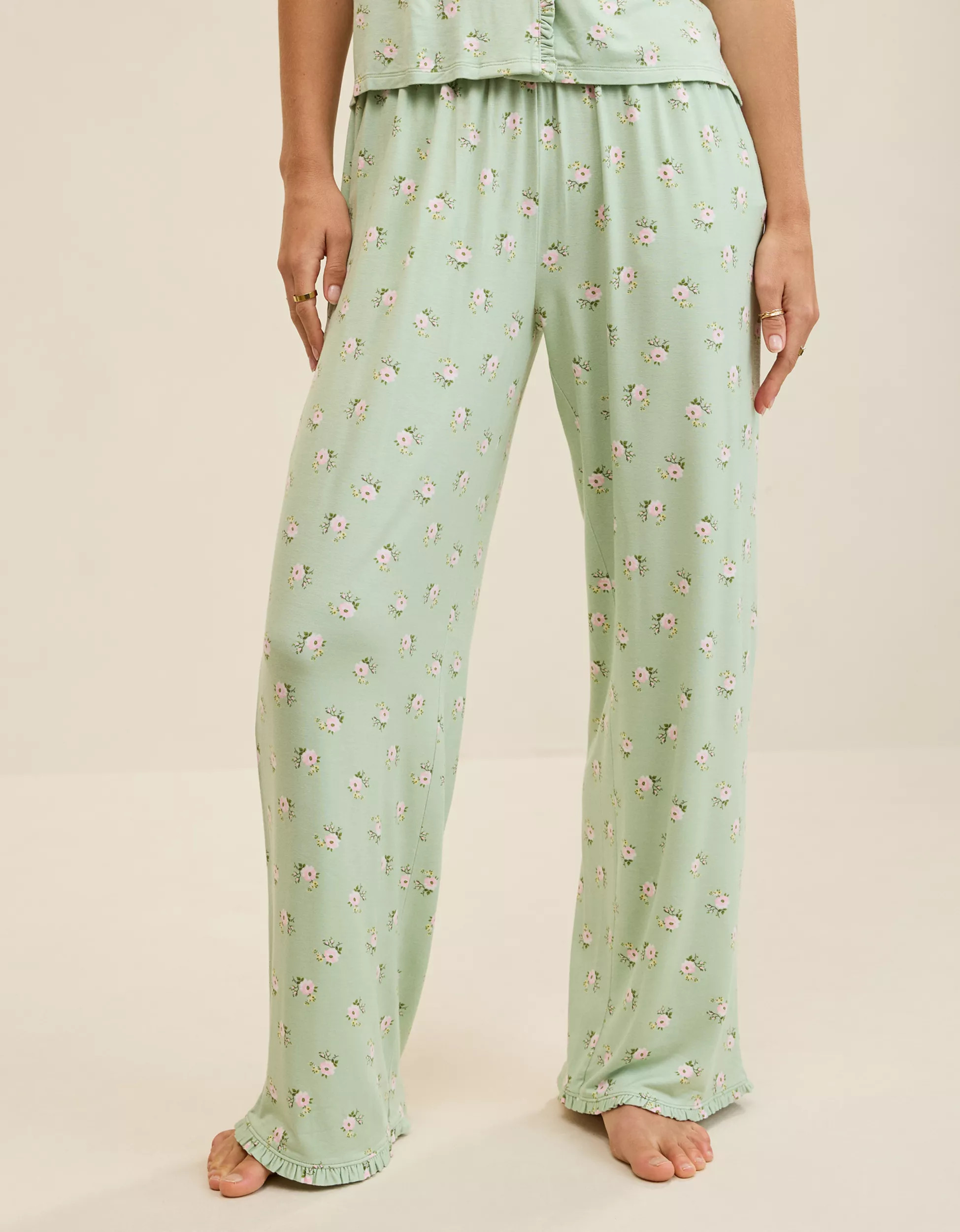 Aerie Real Soft® Ruffle Trouser PJ Pant | Aerie