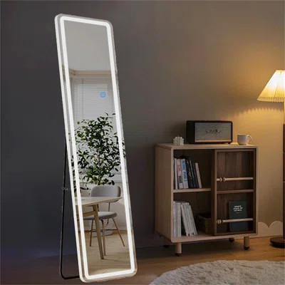 Full Body Mirror With LED Light, Full Body Mirror With Dimming And Tri Color Lighting, Suitable For Bedrooms And Changing Rooms, | Wayfair North America