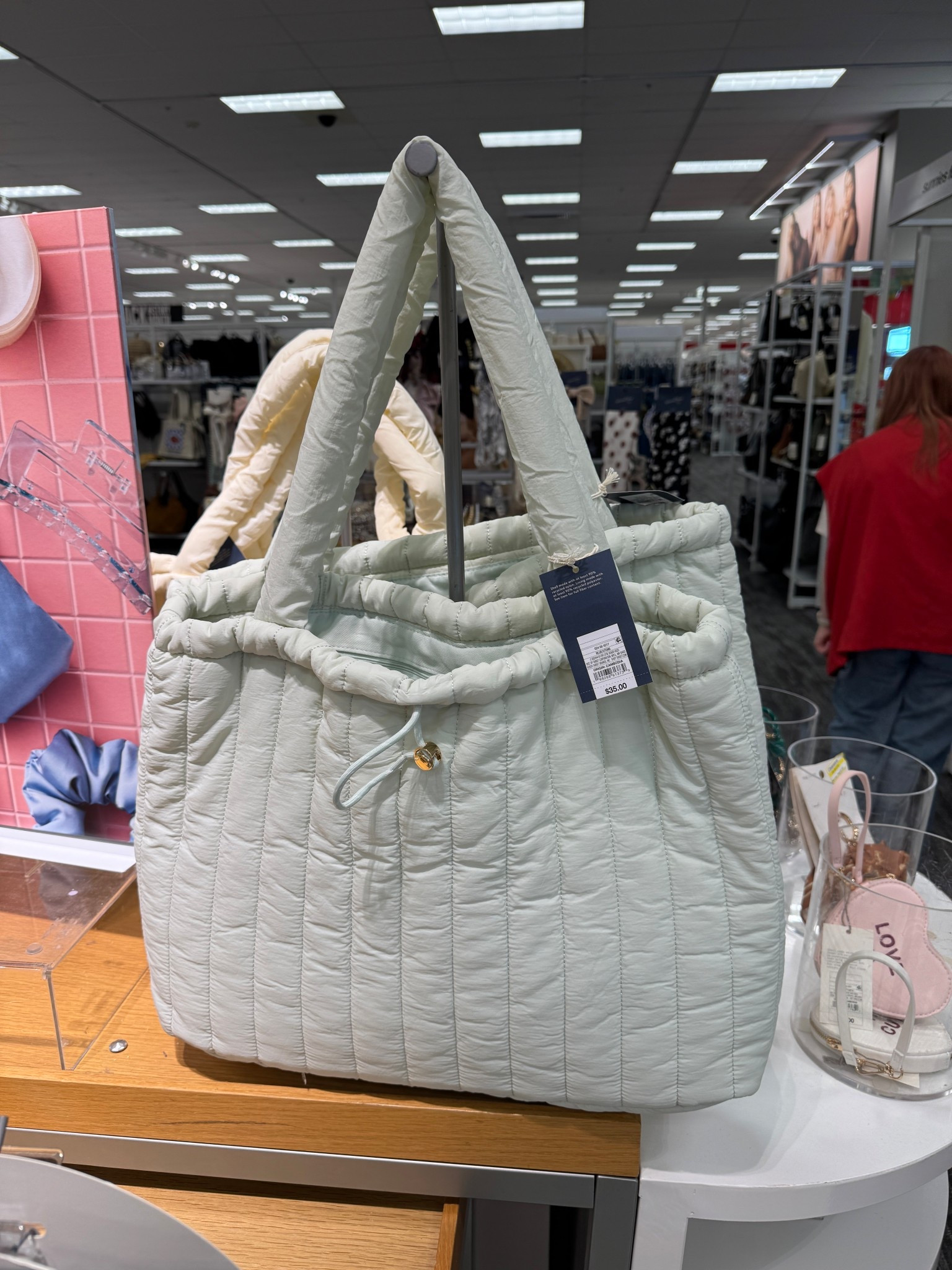 This drawstring puffer bag is so roomy & comes in 4 perfect colors! I love this pale blue! 

#LTKOver40 #LTKValentine #LTKmomlife