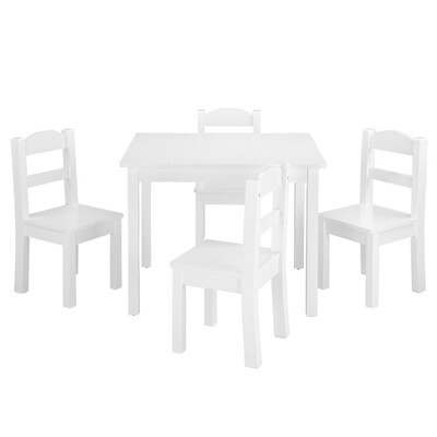 Outopee White Rectangular Kid's Play Table (Set Of 4 Chairs) | Lowe's
