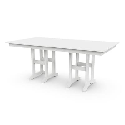 POLYWOOD Lakeside Rectangle Outdoor Dining Table 72-in W x 37.72-in L Umbrella Hole Lowes.com | Lowe's