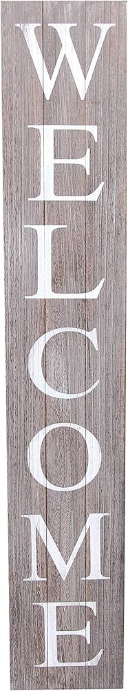 ALBEN Welcome Sign for Front Door Porch – 5 Feet Tall, Vertical Wooden Outdoor and Indoor Welco... | Amazon (US)