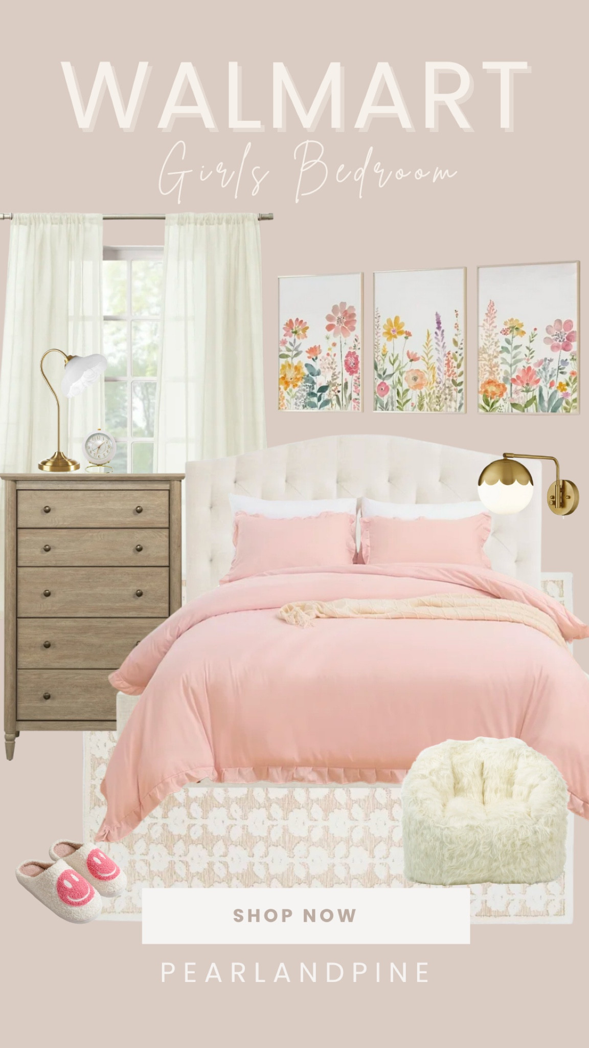 Walmart has everything you need for a sophisticated but super sweet girls room  

#LTKBaby #LTKFamily #LTKHome