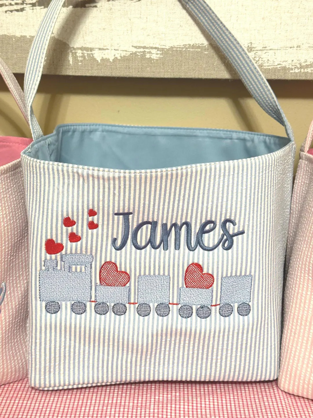 Boys Valentine Basket /  Boy’s Personalized Valentine’s Basket / Custom Train Valentine Baske... | Etsy (US)