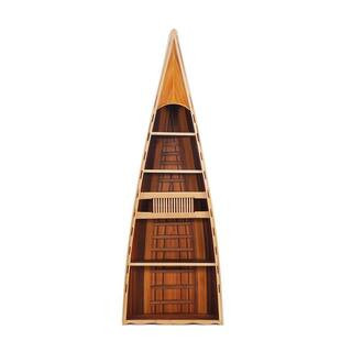 Amelia 20.5 in. Tall Wooden Brown 5-Shelf Standard Bookcase | The Home Depot