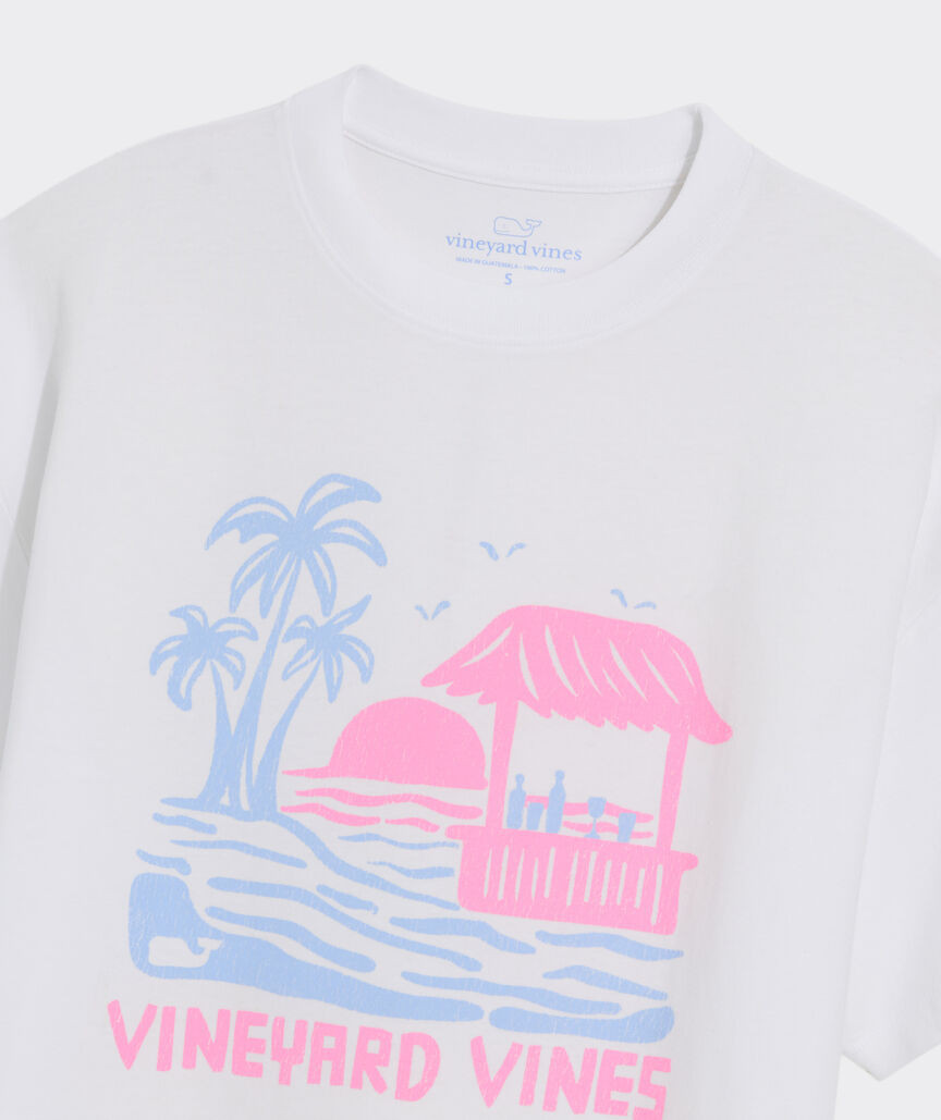 Women's Garment-Dyed Beach Bar Scenic Boxy Tee | vineyard vines