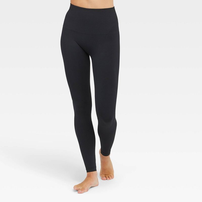 ASSETS by SPANX Women&#39;s Seamless Leggings - Black L | Target