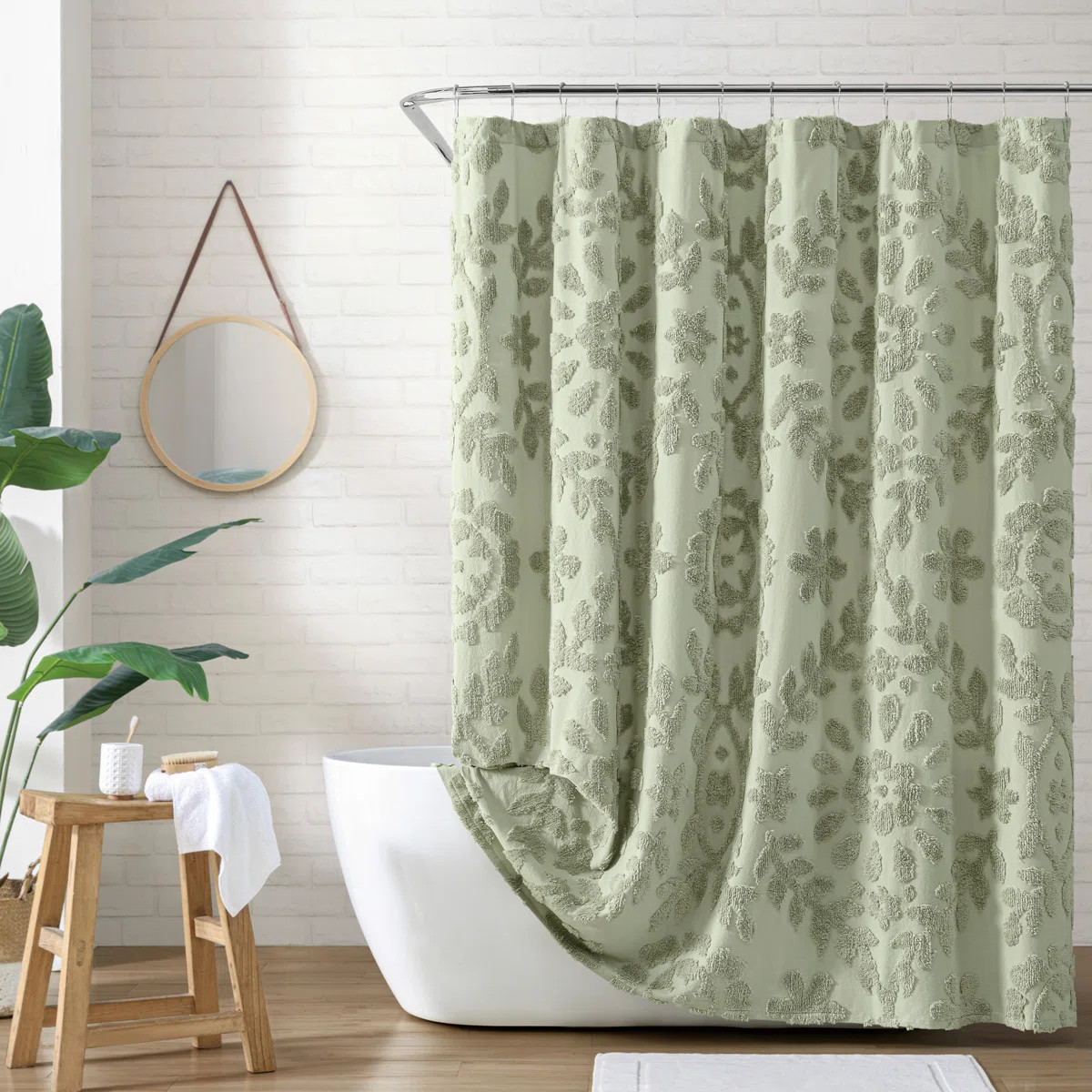 Peri Home Chenille Laurel Shower Curtain 72 X 72 | Wayfair North America
