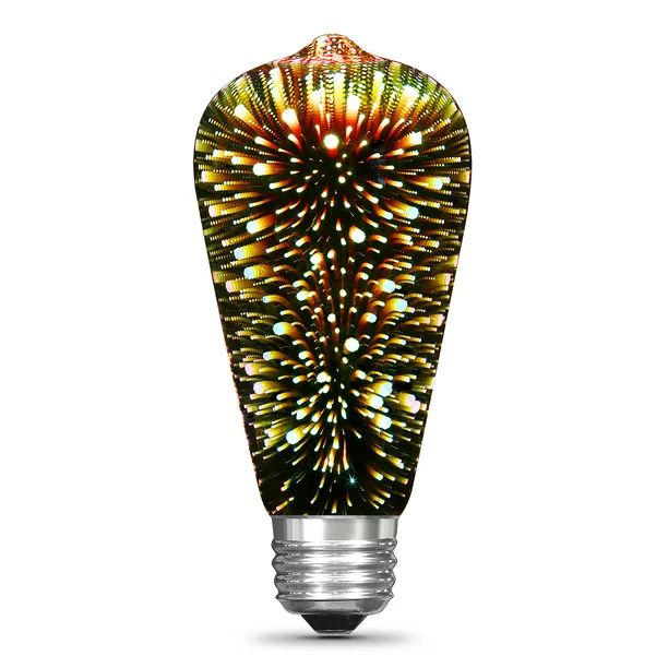 Infinity 3D Fireworks Effect Decorative ST19 LED Light Bulb, Multi-color | Walmart (US)