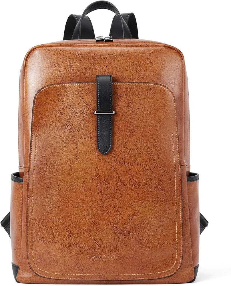 BOSTANTEN Leather Laptop Backpack for Women,15.6 inch Computer Backpack Purse College Daypack Wor... | Amazon (US)