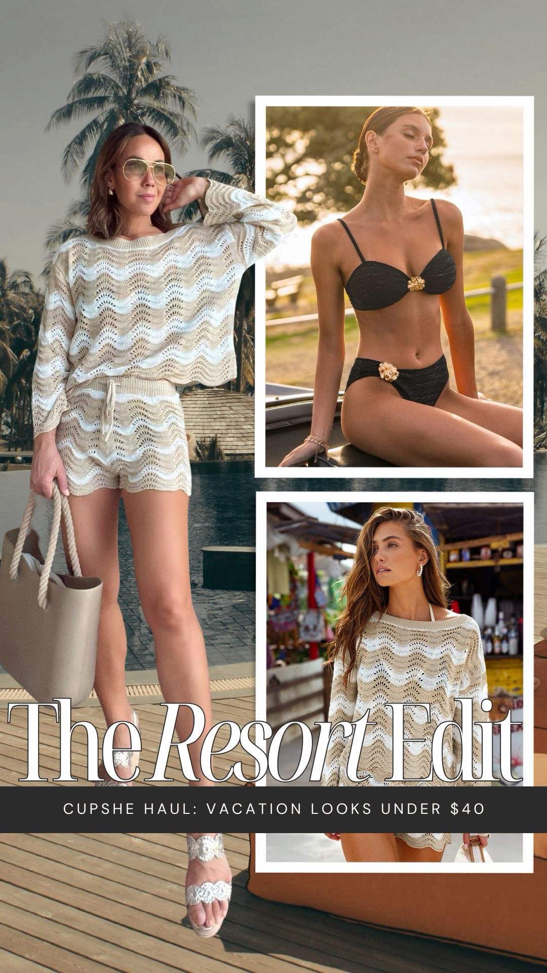 A neutral pairing from @Cupshe I’m loving 🖤

This Black Bikini Set has a subtle sparkle with a flattering sweetheart neckline and light support. The bottom has a standard rise and moderate coverage.

I wore it under the Castaway Cutie Striped Cover-Up Top and matching Coral Garden Striped Cover-Up Shorts for a polished beach-to-boardwalk look. The relaxed stripe, long sleeves, and drawstring waist give it structure while still feeling comfortable. The cover-up set also comes in other colors if you want a different vibe.

If you're refreshing your warm-weather wardrobe, use code CUP15 for 15% off when you spend $70+


#LTKTravel #LTKSwim #LTKgrwm