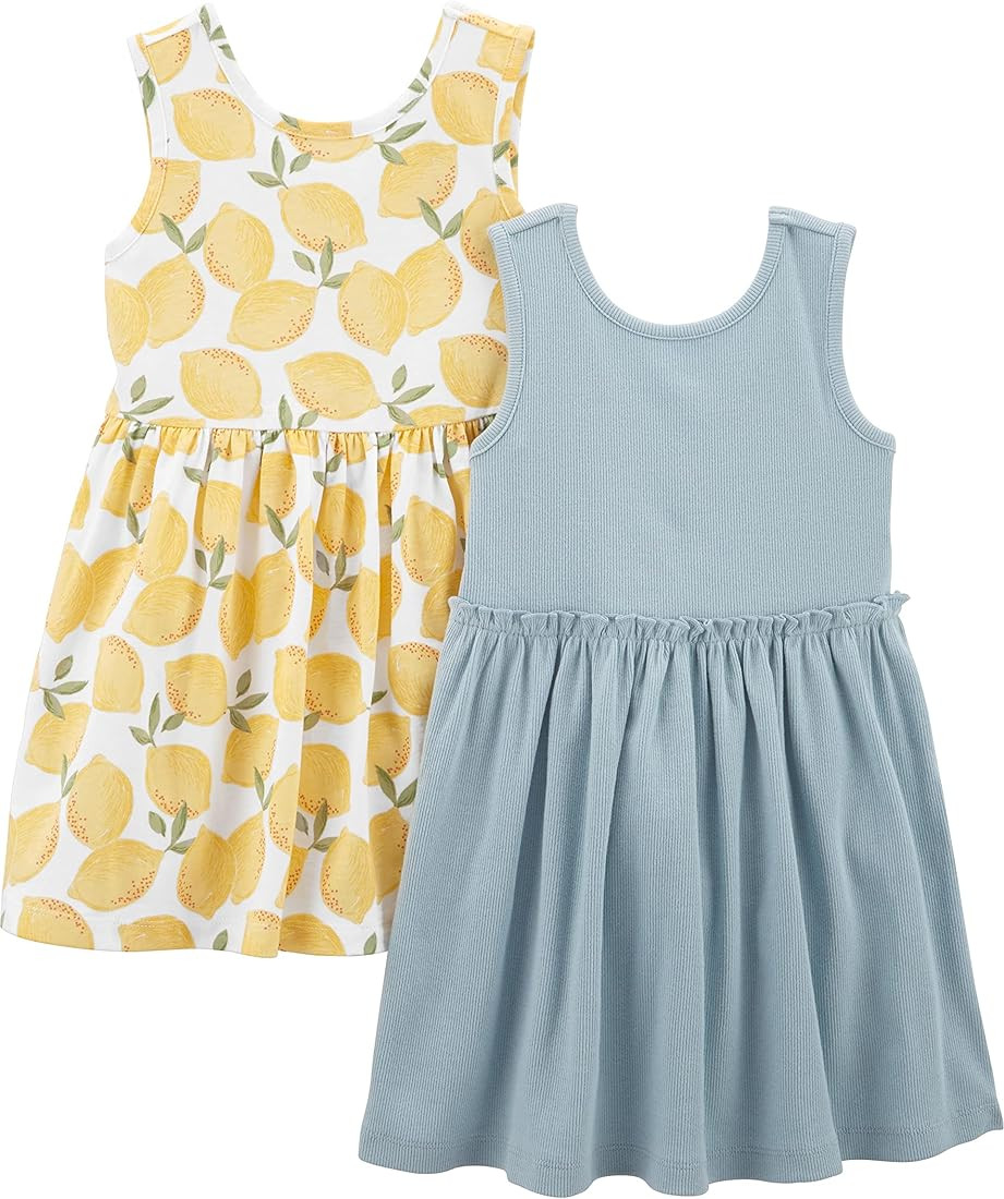 Simple Joys by Carter's Girls' Short-Sleeve and Sleeveless Sets Playwear Dress | Amazon (US)