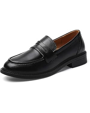 Loafers for Women Black Penny Loafer Business Casual Shoes Women's Loafers & Slip-Ons Ladies Flat... | Amazon (US)