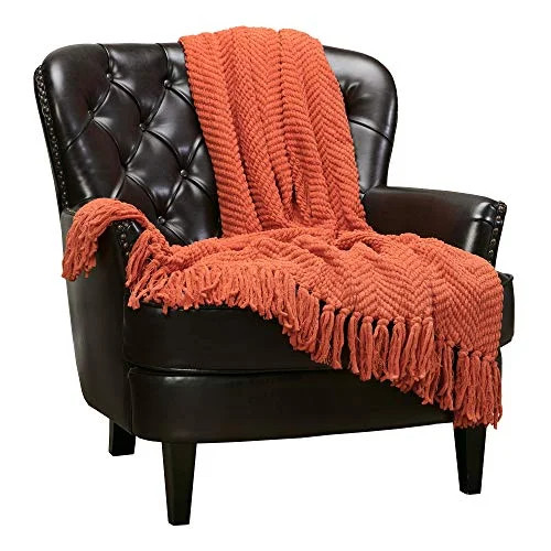 Chanasya Textured Knitted Super Soft Throw Blanket With Tassels Warm Plush Lightweight Fluffy Wov... | Walmart (US)