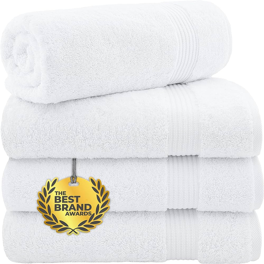 Cotton Paradise Bath Towels, 100% Turkish Cotton 27x54 inch 4 Piece Bath Towel Sets for Bathroom,... | Amazon (US)