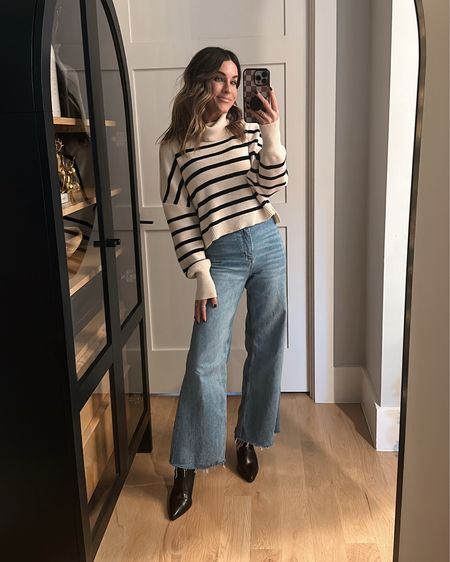 I love a good striped sweatshirt! This one is from Amazon (size small). Can get these booties for 55% OFF + FREE shipping with code JENFIRST.  




#LTKsalealert #LTKHoliday #LTKshoecrush