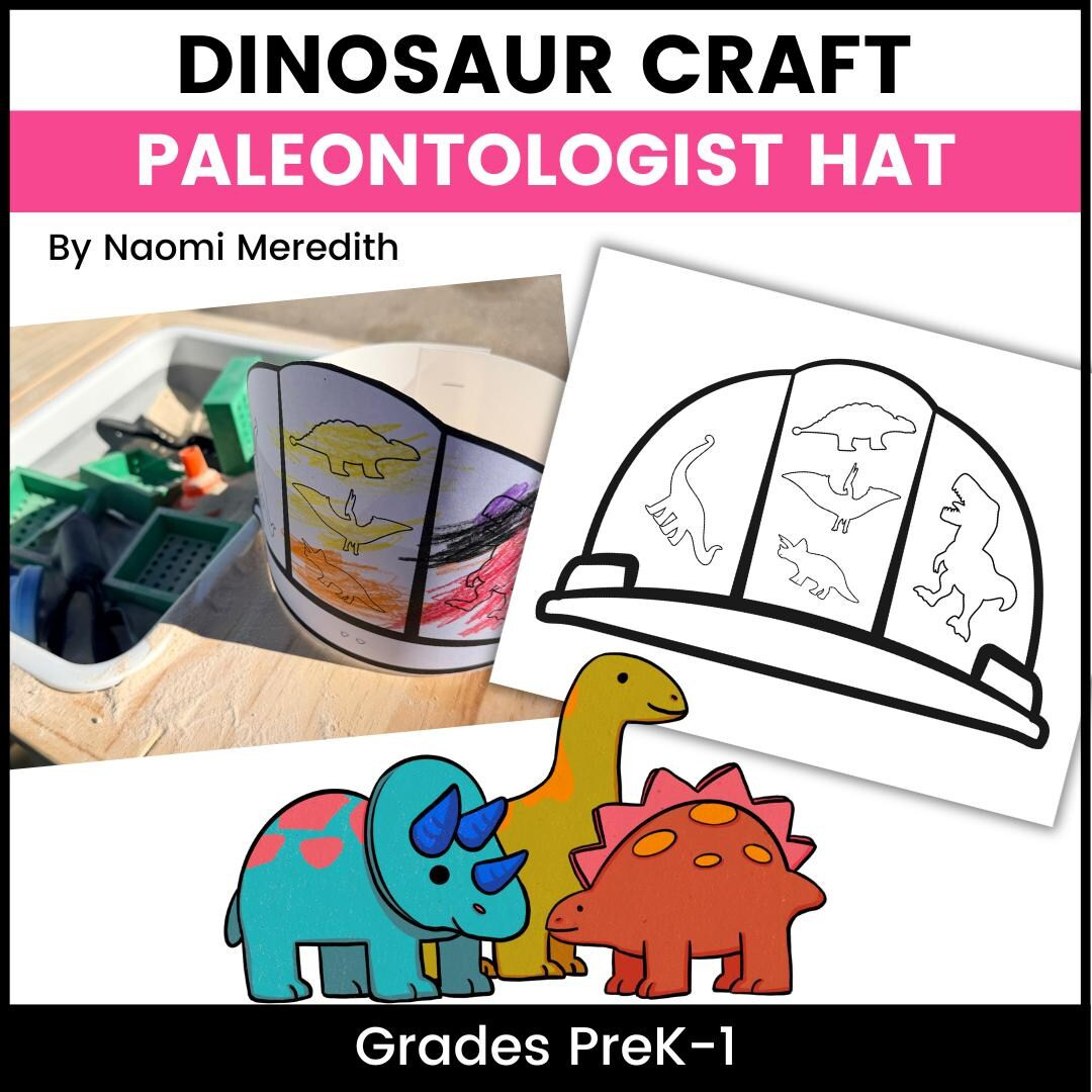 Paleontologist Construction Hat Coloring Sheet and Printable Craft - Etsy | Etsy (US)