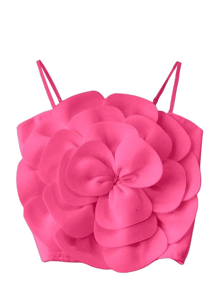 GORGLITTER Women's Flower Crop Tops Casual Floral Tropical Backless Sleeveless Cute Summer Dressy... | Amazon (US)