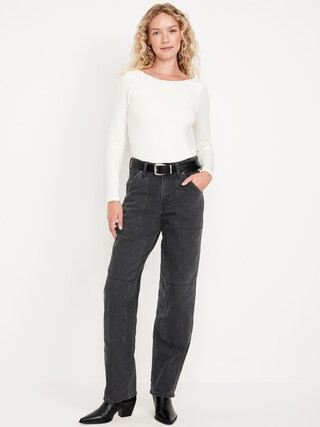 High-Waisted OG Loose Utility Jeans | Old Navy (US)
