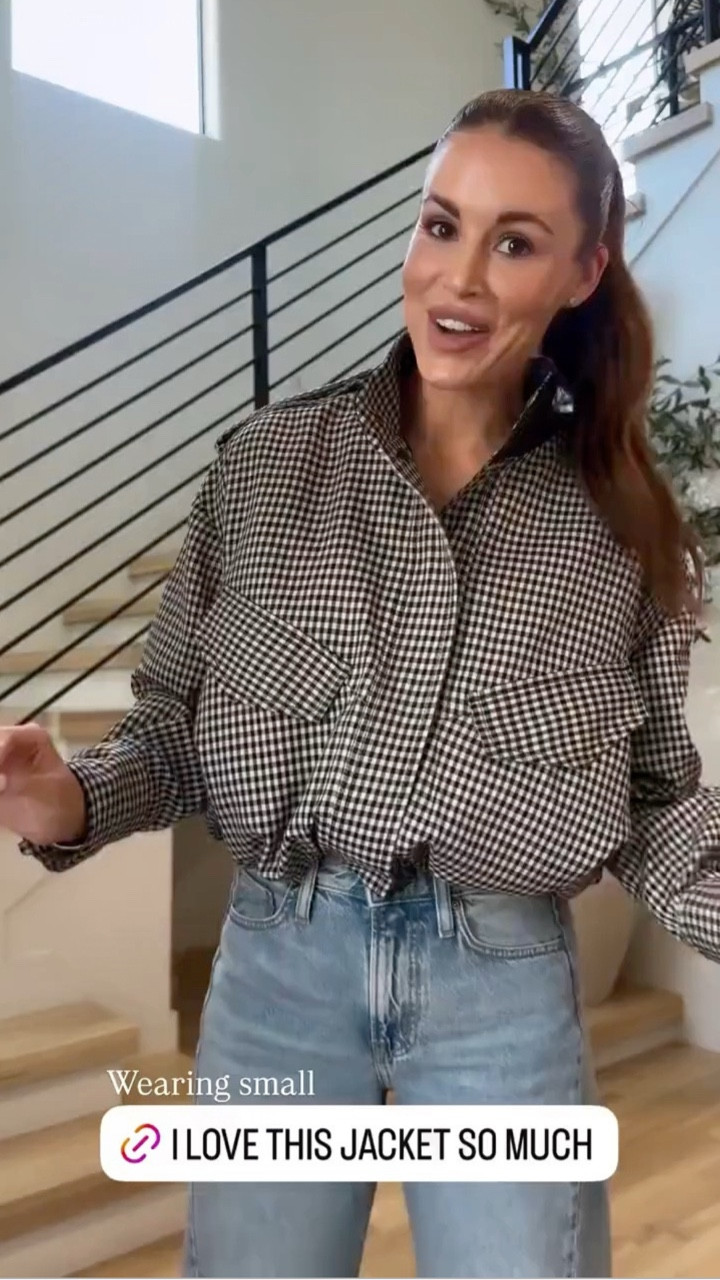 This is the cutest jacket I’ve seen in a long time! It buttons all the way up and has a bit of a cinched, cropped waist. The shoulder detail is so good. Looks great with jeans! The check print is also really cute! @Zara 

#LTKootd #LTKdayinmylife #LTKgrwm