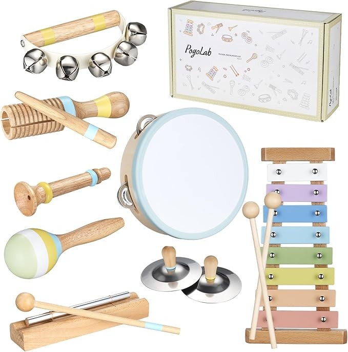 Musical Instruments for Toddlers,POGOLAB Montessori Toys,Educational Wooden Percussion Toys,Gifts... | Amazon (US)