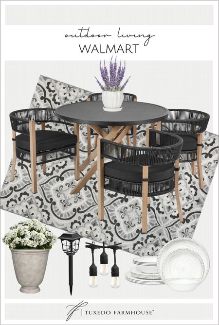 Outdoor dining furniture from Walmart. 

Patio tables, patio furniture, outdoor rugs, outdoor planters, outdoor lighting, outdoor dishes, spring decor, home decor 

#LTKhome #LTKFind #LTKSeasonal