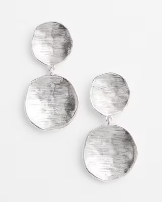 Silver Tone Disc Drop Earrings | Chico's