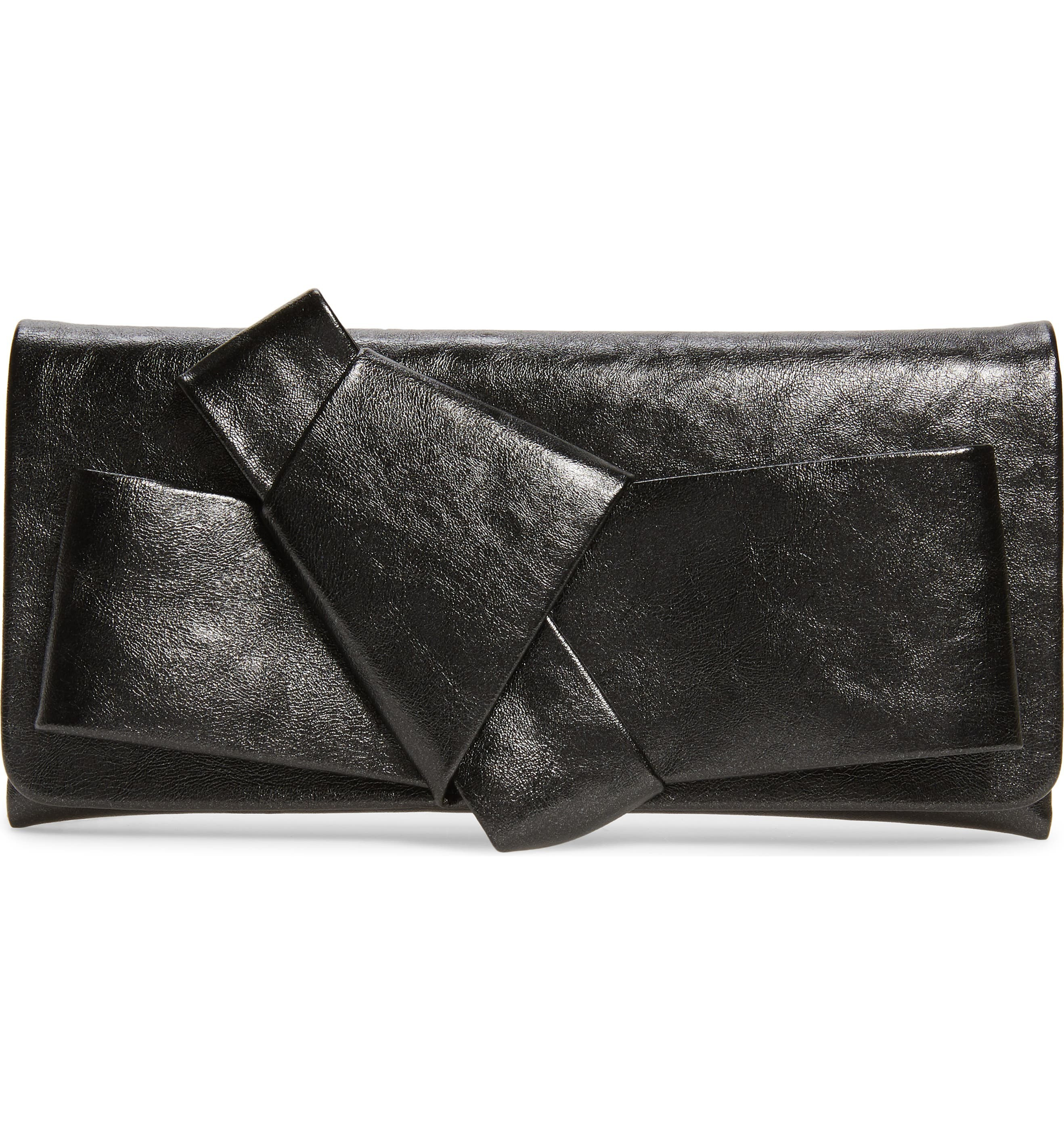 New Bow Soft Faux Leather Clutch | Nordstrom