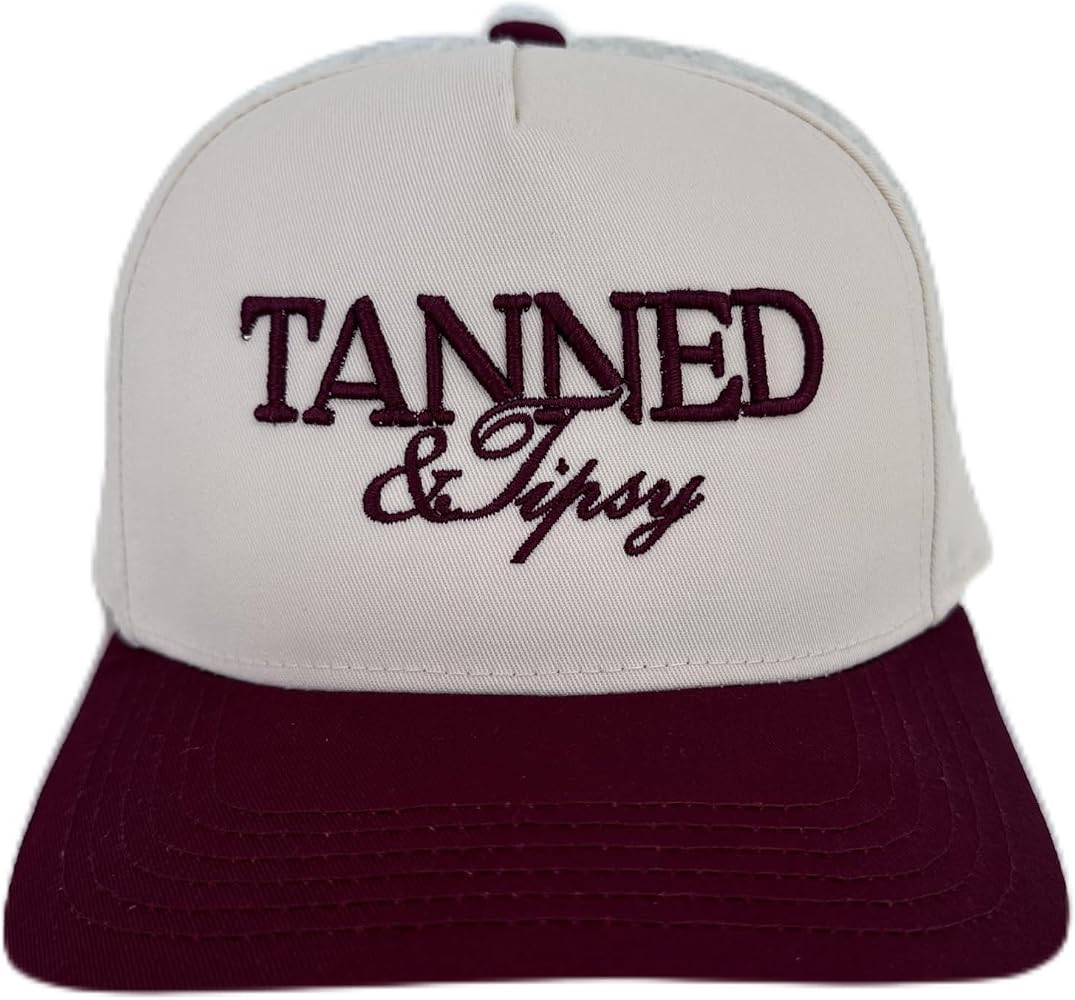 Tanned & Tipsy - Wine Vintage Trucker Hat Vintage OTTO Trucker Hat | Stylish and Trending Embroid... | Amazon (US)