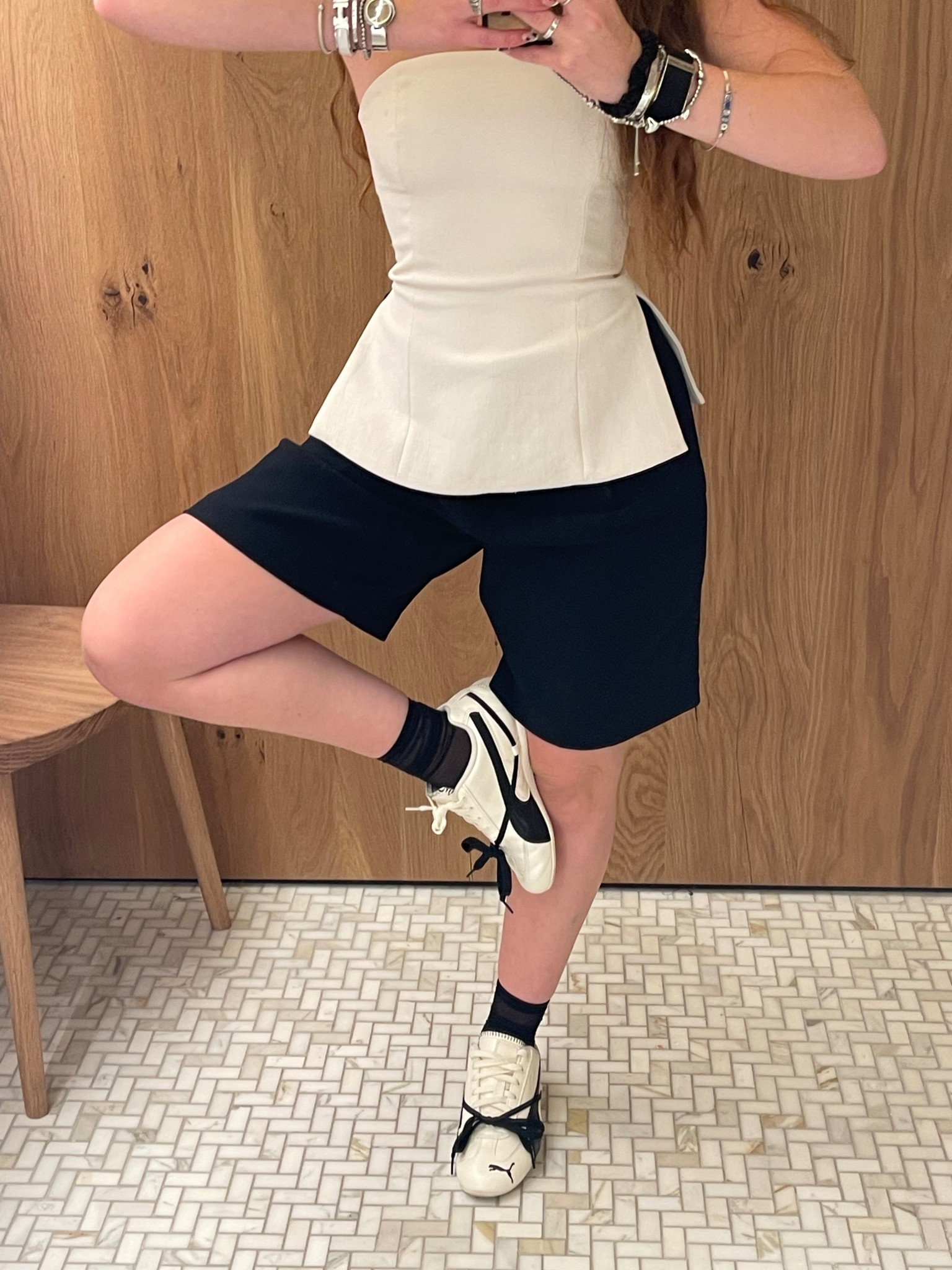 aritzia outfit cool girl puma shoes exclusive rosie collab long pleated shorts 

#LTKBeauty #LTKShoeCrush #LTKStyleTip