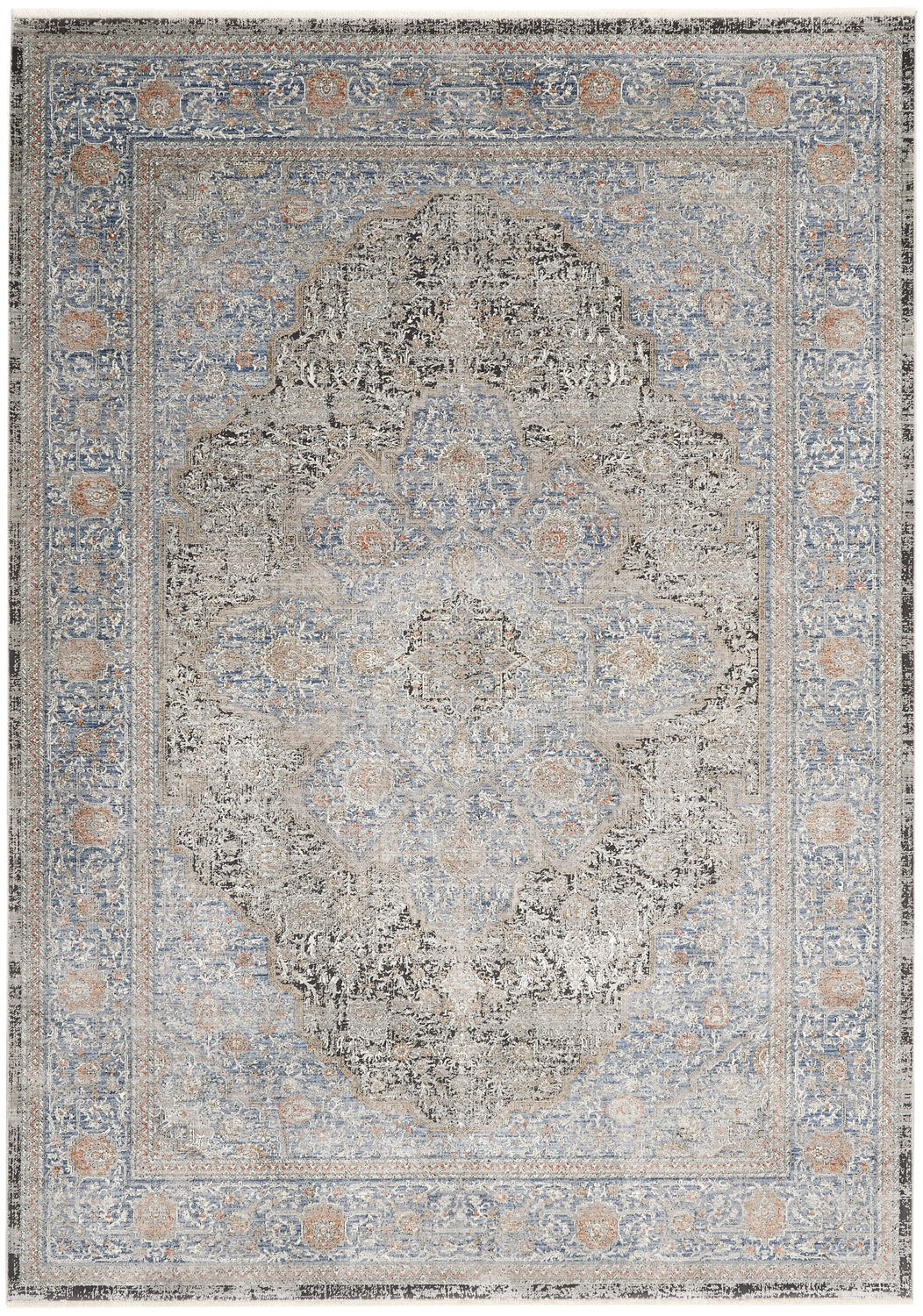 Starry Nights Loom-Woven Blue Rug | Burke Decor