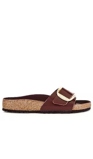 Madrid Big Buckle Sandal in High Shine Chocolate | Revolve Clothing (Global)