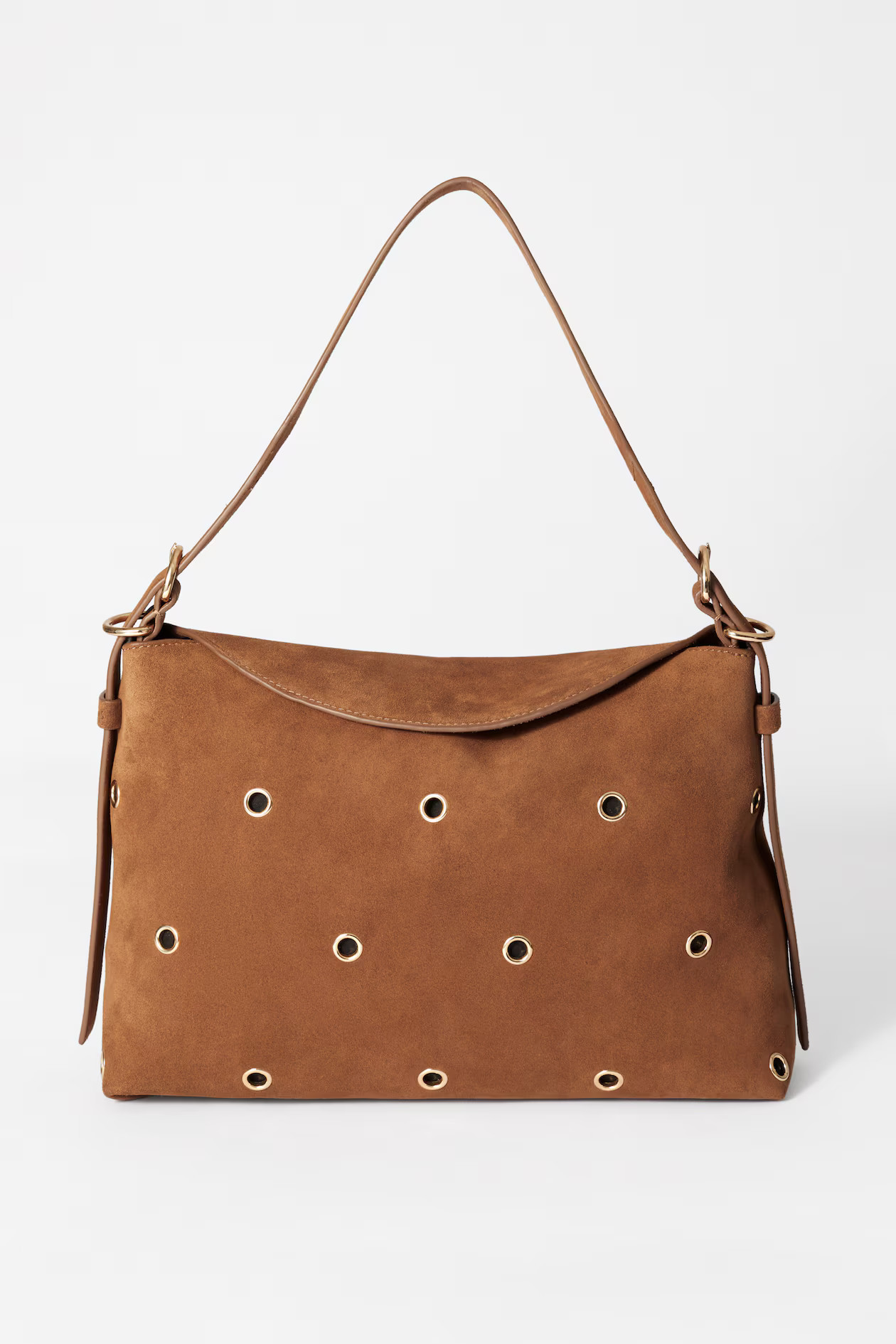 Eyelet-Embellished Suede Bag | H&M (UK, MY, IN, SG, PH, TW, HK)