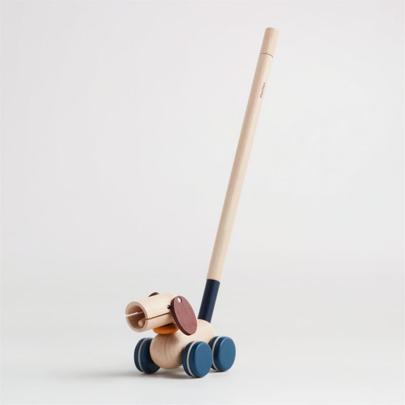Plan Toys Wooden Push & Pull Puppy | Crate & Kids | Crate & Barrel