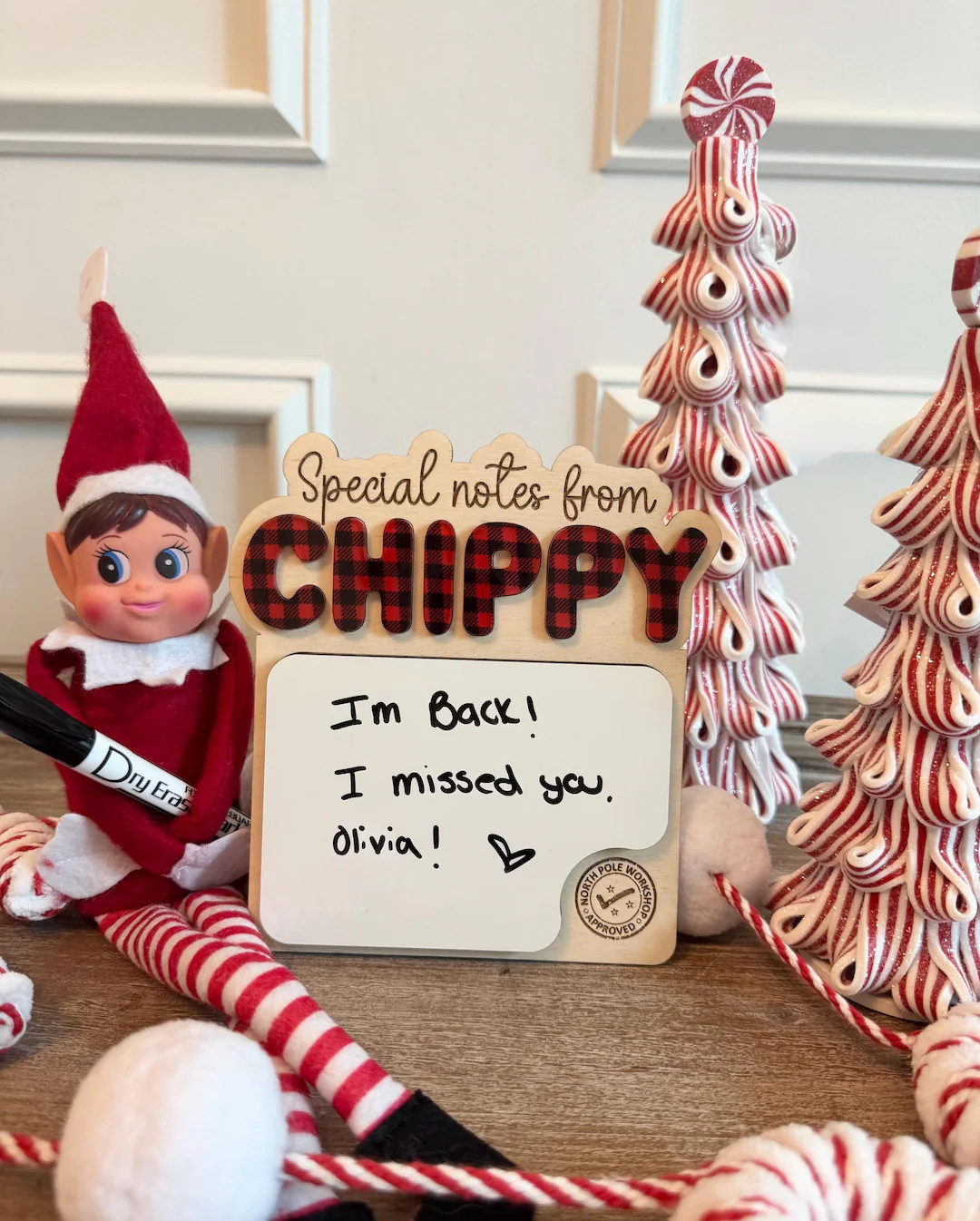 Custom Elf Message Board, Personalized Elf Dry Erase Board Christmas Elf Prop North Pole Mail Min... | Etsy (US)