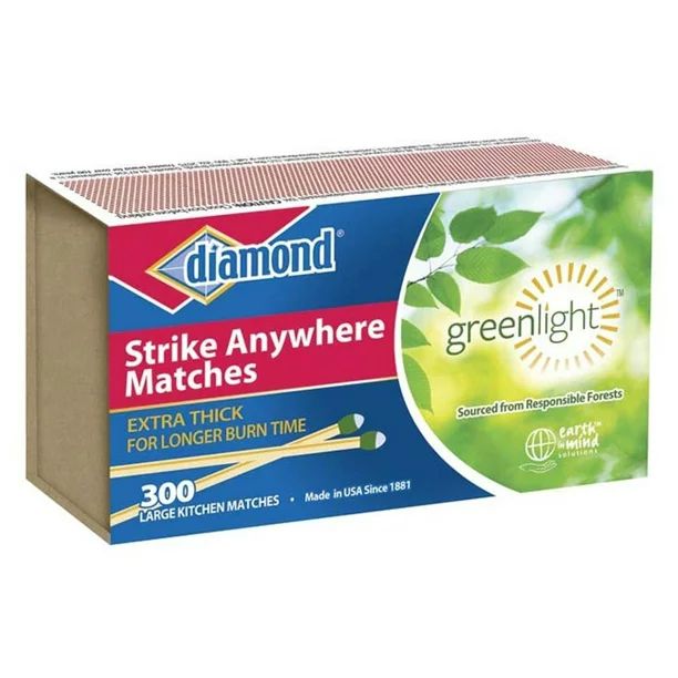 Green Light Strike Anywhere Matches, Diamond Strike Anywhere Matches Large By Diamond | Walmart (US)