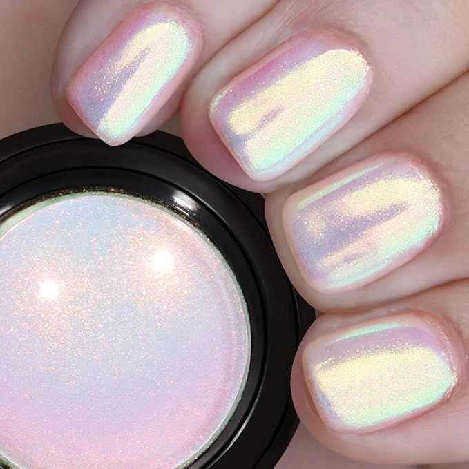 PrettyDiva Mermaid Chrome Nail Powder - Aurora Nail Powders Iridescent Pigment Pearl Mica Powder ... | Amazon (US)