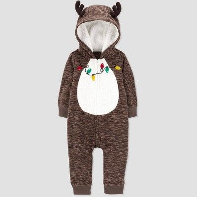 Baby Reindeer Lights Romper - Just One You® Made By Carter's Brown : Target | Target