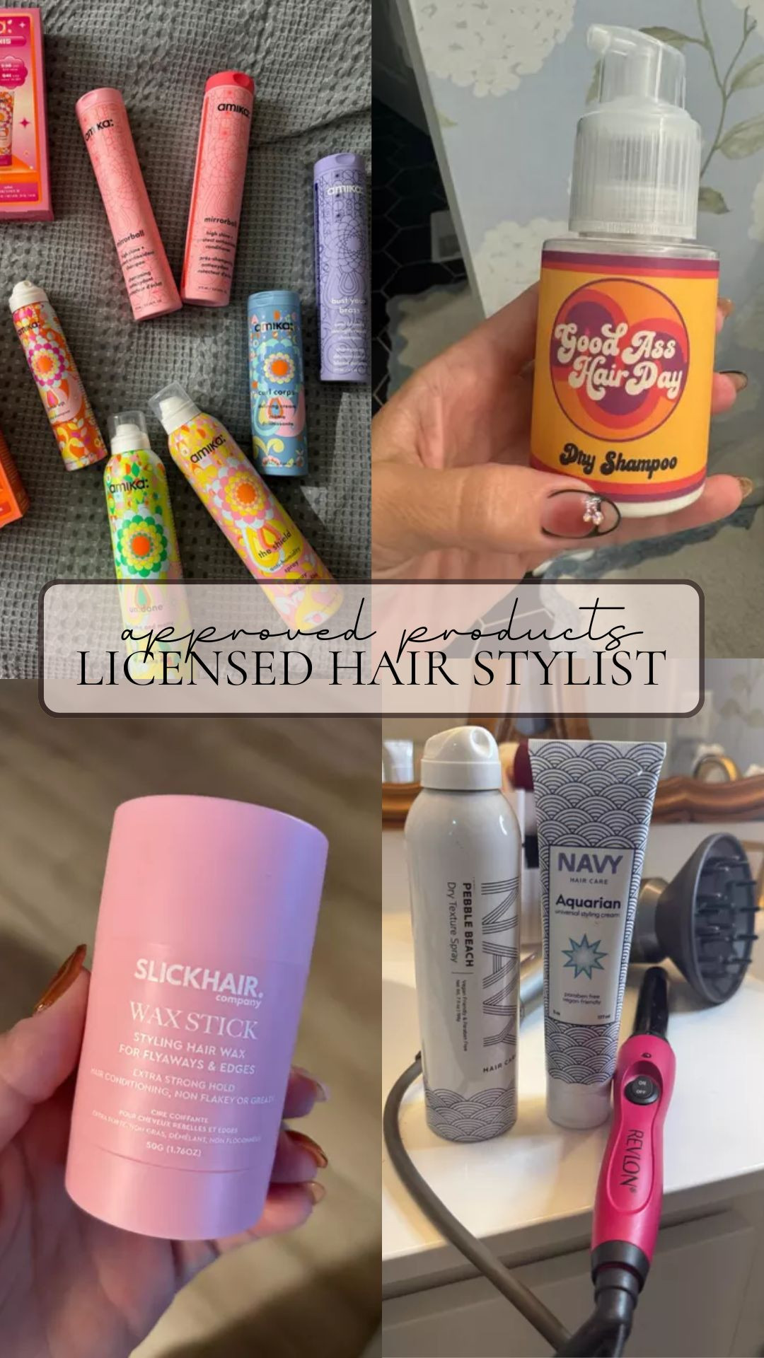 Hair Stylist Approved Hair Products!! Big fan of all of these brands! Use code CLAIREZY for 35% off all NAVY products!

amika, slickhair, NAVY, haircare routine, revlon, watchnow, Elevated style, Type B mom, Petite Fashion, Claire Tammaro, Mom of 2 

 #LTKWatchNow #LTKFindsUnder100 #LTKBeauty