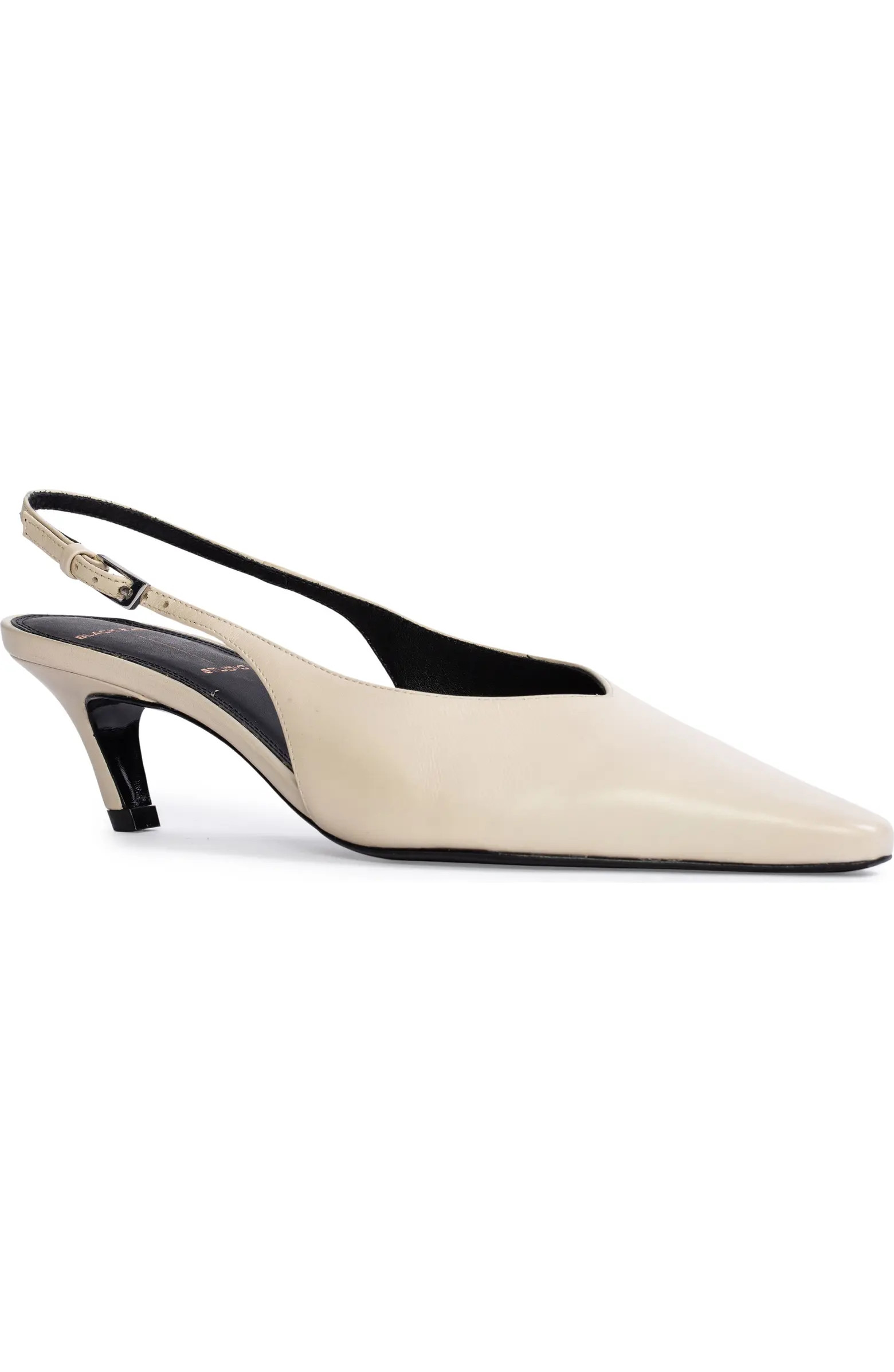 Lou Slingback Pointed Toe Kitten Heel Pump (Women) | Nordstrom