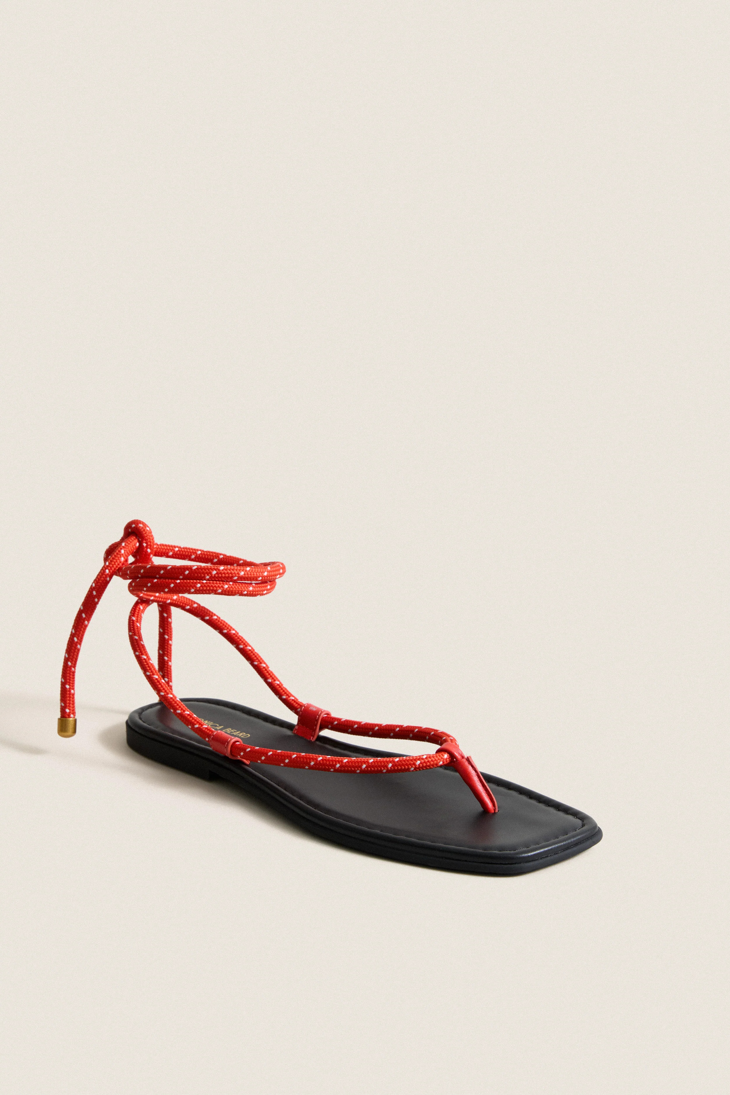 Flame Red Carmina Cord Sandals | Tuckernuck (US)