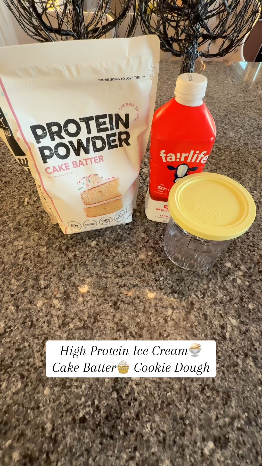 High Protein Ice Cream 🍦 Cake Batter🧁Cookie Dough

Makes 2 servings
40g Protein Per Serving

Ingredients:
	•	12 oz. @fairlife Milk, or other milk of choice (I use Fairlife whole milk for extra creaminess)
	•	2 scoops @Clean Simple Eats Cake Batter Protein Powder
	•	2 Tbs. Fairlife milk, or other milk of choice

✨ Toppings:
	•	2.5 oz @Try FUUL Birthday Cake Cookie Dough
	•	Rainbow Sprinkles — dusting

Instructions:
	1.	Add the milk and the protein powder to a Ninja Creami jar. Froth until smooth. Cover and freeze overnight.
	2.	Add the jar to the Ninja Creami Maker and spin on “Full-Lite Ice Cream.” Remove and add two tablespoons of milk. Return to the Creami and spin on “Full/Re-Spin.”
	3.	Top with rainbow sprinkles and protein cookie dough. You can eat as is, or I return it to the Ninja Creami and press “mix in.” Enjoy!

#proteinicecream #healthydesserts


#LTKHome #LTKfoodie #LTKselfcare