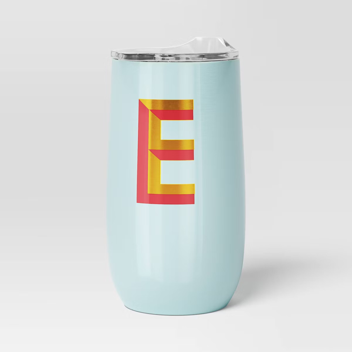 11.4oz Stainless Steel Double Wall Non-Vacuum Wine Tumbler with Slide Lid "E" Light Blue - Opalho... | Target