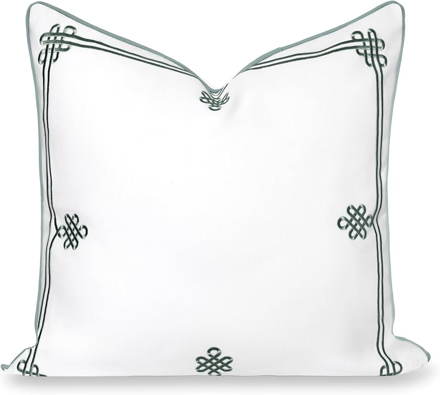 Hofdeco Premium Coastal Hampton Patio Indoor Outdoor Throw Pillow Cover Only, 22"x22" Water Repel... | Amazon (US)