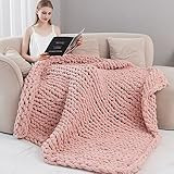 Maetoow Chenille Chunky Knit Blanket Throw （40×50 Inch）, Handmade Warm & Cozy Blanket Couch,... | Amazon (US)