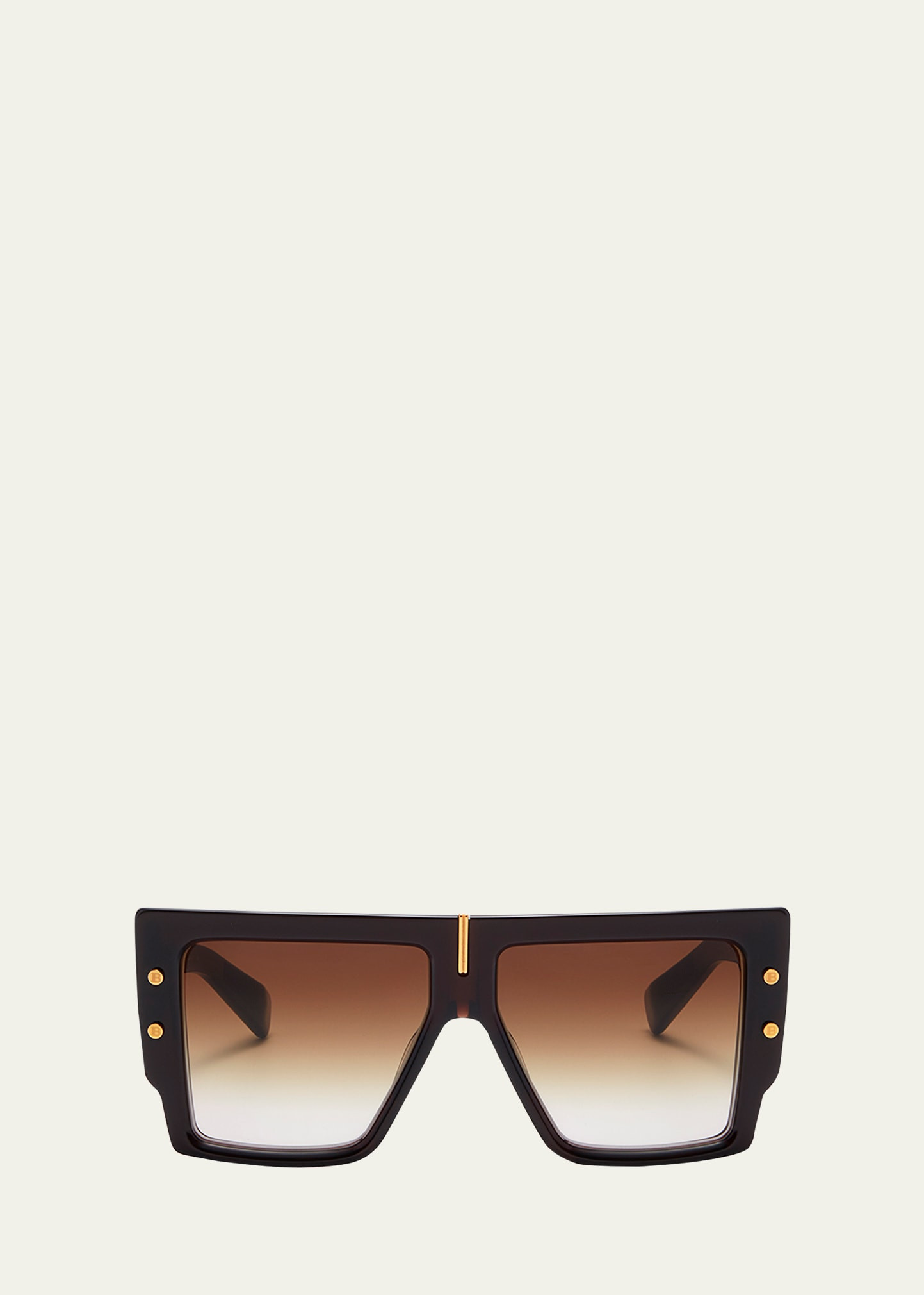 B-Grand Acetate & Titanium Square Sunglasses | Bergdorf Goodman